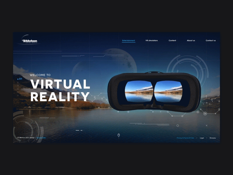 Motion.VR 3d animation motion promo site ui vr web