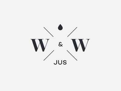 W&W logomark elegant food logo sauce type