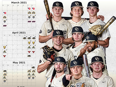 Oakland Baseball Poster/Schedule