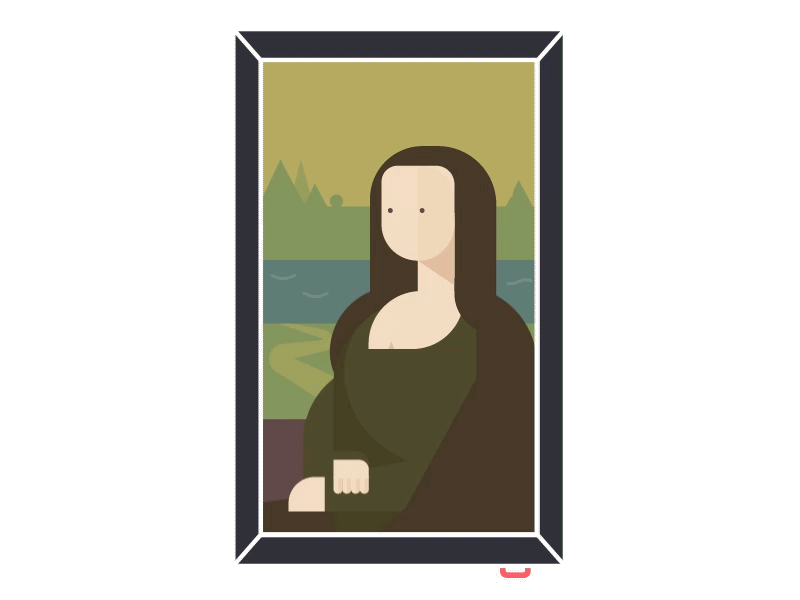 Animated Mona Lisa WIP classic mona lisa painting portrait