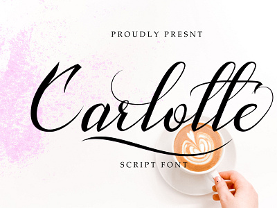 Carlotte branding callgrapy font motion graphics ui
