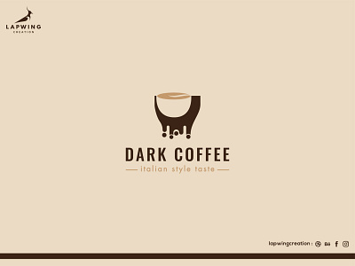 DARK COFFEE MINIMAL LOGO DESIGN minimalist logo