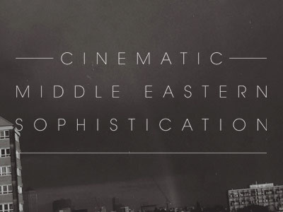 Cinematic Middle Eastern Sophistication black and white logo typography