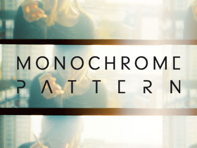 Monochrome Pattern logo typography