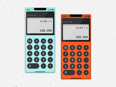 Calculator retro style (iOS) app design caculator check out dailyui design nganvo uidesign uiinterface