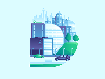 D 36daysoftype city color downtown illustraion letter type urban