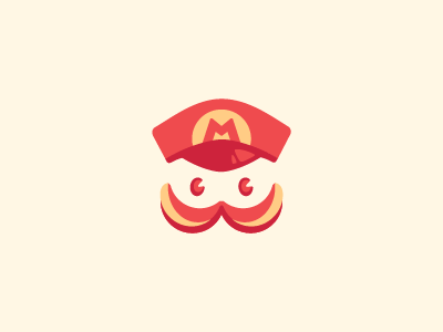 Mario Pizza character logo