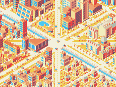 City city color illustration isometry