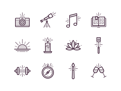 Inspiration icons line