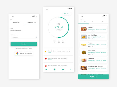 Calorie Counter | FitGuru adobexd calorie cunterapp calorie cunterapp fitness app mobile app design mobile ui