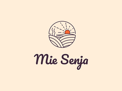 Logo Mie Senja affinity app brand branding coffee design designer logo mie minimal noodle noodles ramen senja twilight typography vector