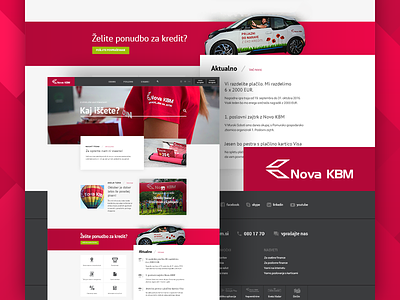 Nova KBM bank banking credit finance flat interface layout nkbm redesign slovenia webdesign website