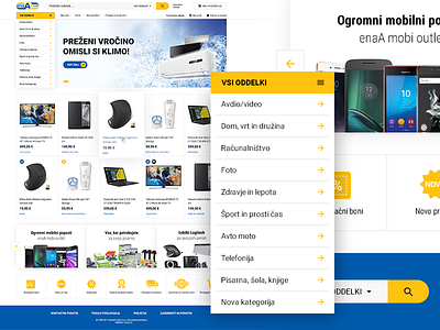 enaA.com - E-Commerce Homepage ecommerce enaa homepage material minimal redesign retail shop slovenia ui ux web