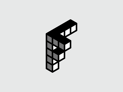 [WIP] Personal Branding Concept #3 block blocks branding grid isometric l f logo personal logo wip