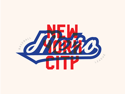 NYCMBL (concept) Alternate baseball concept logo multiply newyork nyc script type typeface typography