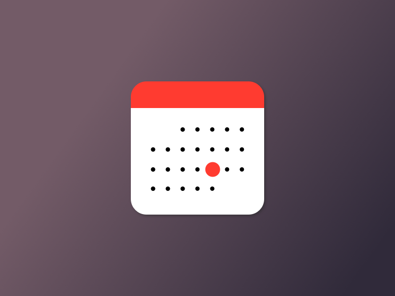 Apple Calendar App Icon