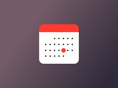 iOS Calendar App Icon app clean design flat icon illustration ios iphone logo mobile vector