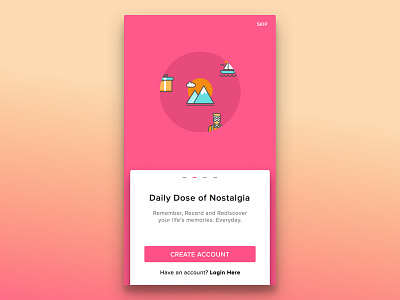 Welcome Screen for WIP iOS app app design flat illustration ios mobile onboarding ui ux