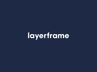 Layerframe - Brand Text Lockup brand curves custom cuts identity letter logo mark shape