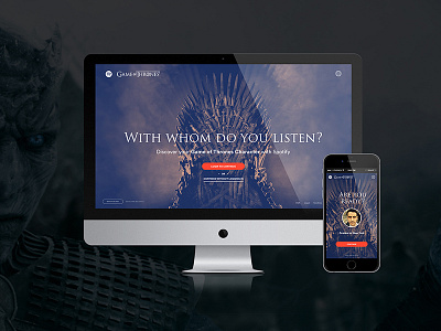 Spotify x Game of Thrones character creative design development gamefothrones microsite spotify