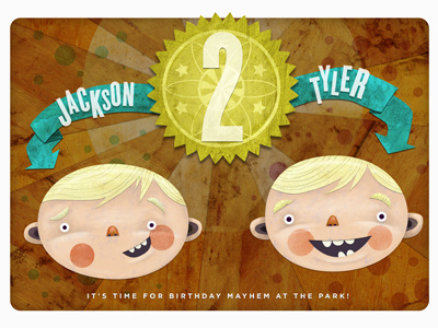 Birthday Mayhem illustration kids