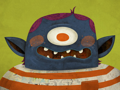 Surprised Nerd Monster illustration kids