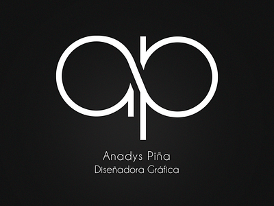Logotipo Anadys Piña Diseñadora gráfica black branding graphic design logo logotype