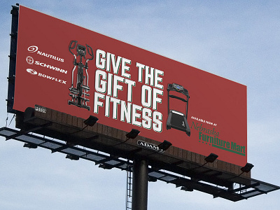 Bowflex Billboard for Nebraska Furniture Mart billboard bowflex fitness nautilus schwinn workout