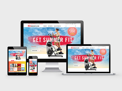 Bowflex Get Summer Fit Campaign bowflex desktop fitness get summer fit kickstart mobile plan summer ui workout workout plan