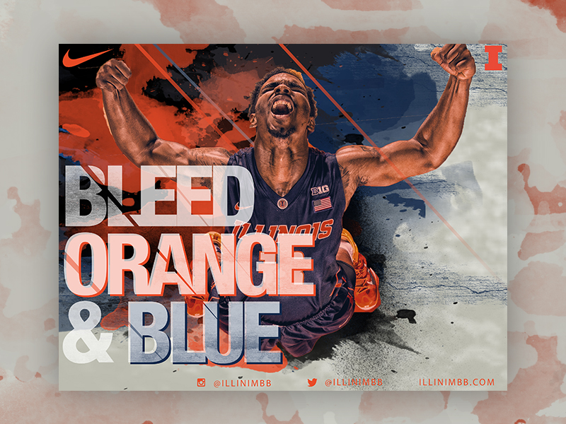 UIUC Basketball Poster by Maggie W on Dribbble