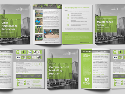 2019 Pangea CAMMEs Submission annual report chicago design green layout mockup pangea pangea properties pangea real estate print real estate report report design spreads spreadsheet