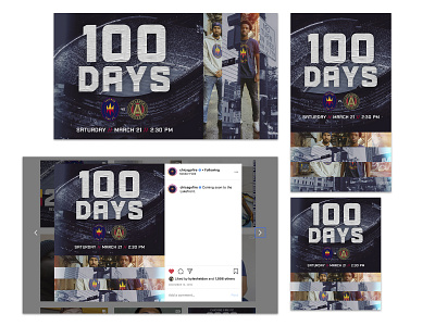 Chicago Fire FC 100 Days Out Social Graphic
