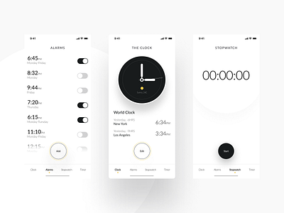 Clock app minimalistic