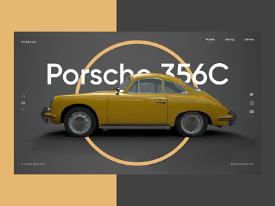 Porsche 356C serbian designer croatia balkan 911 cayenne panamera track race contrast passion love auto car hp year 356c c 356 yellow porsche