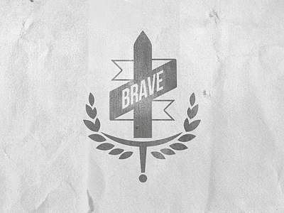 Brave Sword logo sword vintage