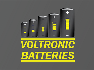 Voltronic Batteries branding graphic logo design material design vector