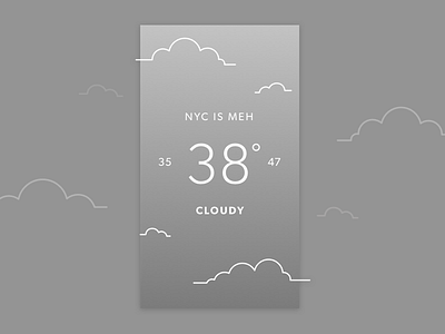 Meh, it’s cloudy in NYC.