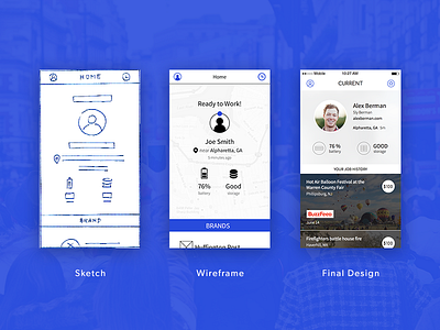 Current by Capture: Sketch to Design app blue design interface ios mobile photography process product sketch ui wireframe