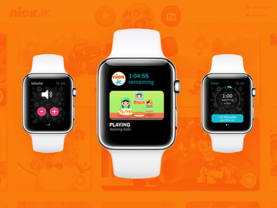 Nick Jr. for Apple Watch: The Interface app cartoon design ios orange product tv ui watch wearable