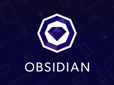 Obsidian Is Here! android branding devices diamond icon ios logo obsidian product vector web website