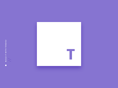 A New Look for Tendigi branding clean design icon identity logo minimal purple rebrand shadow square web
