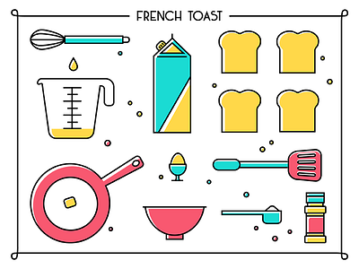 French toast breakfast butter cinnamon egg milk pyrex skillet sugar toast