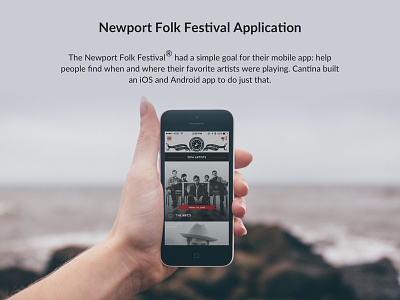 Newport Folk Festival App Case Study cantina.co case study newport folk festival nff