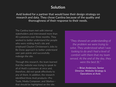 Avid Case Study avid cantina.co case study