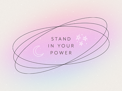 Stand in your power Instagram graphic gradient graphic design illustration minimal