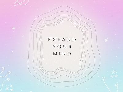 Expand your mind Instagram graphic cosmic design gradient graphic design illustration