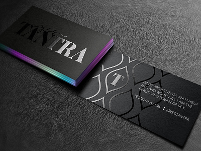 Yes Tantra Business Cards branding business cards logo serif
