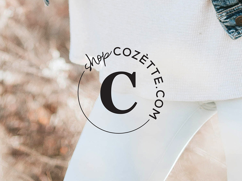 Shop Cozétte Logo mark sans serif serif logo branding