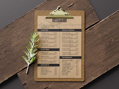 Mexican Fast Food Menu Design Templates