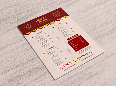 Mexican Food Menu Template Design scaled animation branding design graphic design illustration illustrator minimal typography vector website